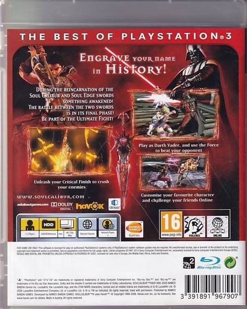 Soulcalibur IV - Essentials - PS3 (B Grade) (Genbrug)